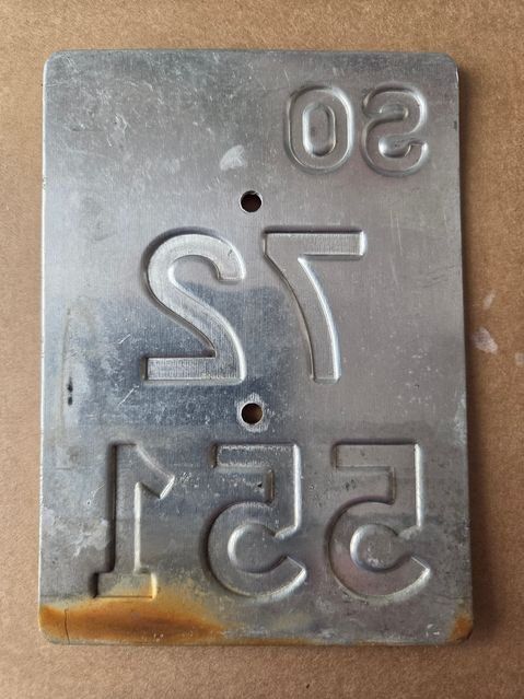 Sachs Insegne: Velonummer SO 97 gelb Mofanummer Plaque Mofa – Usato da Schenkon venduto da Uhu007 1