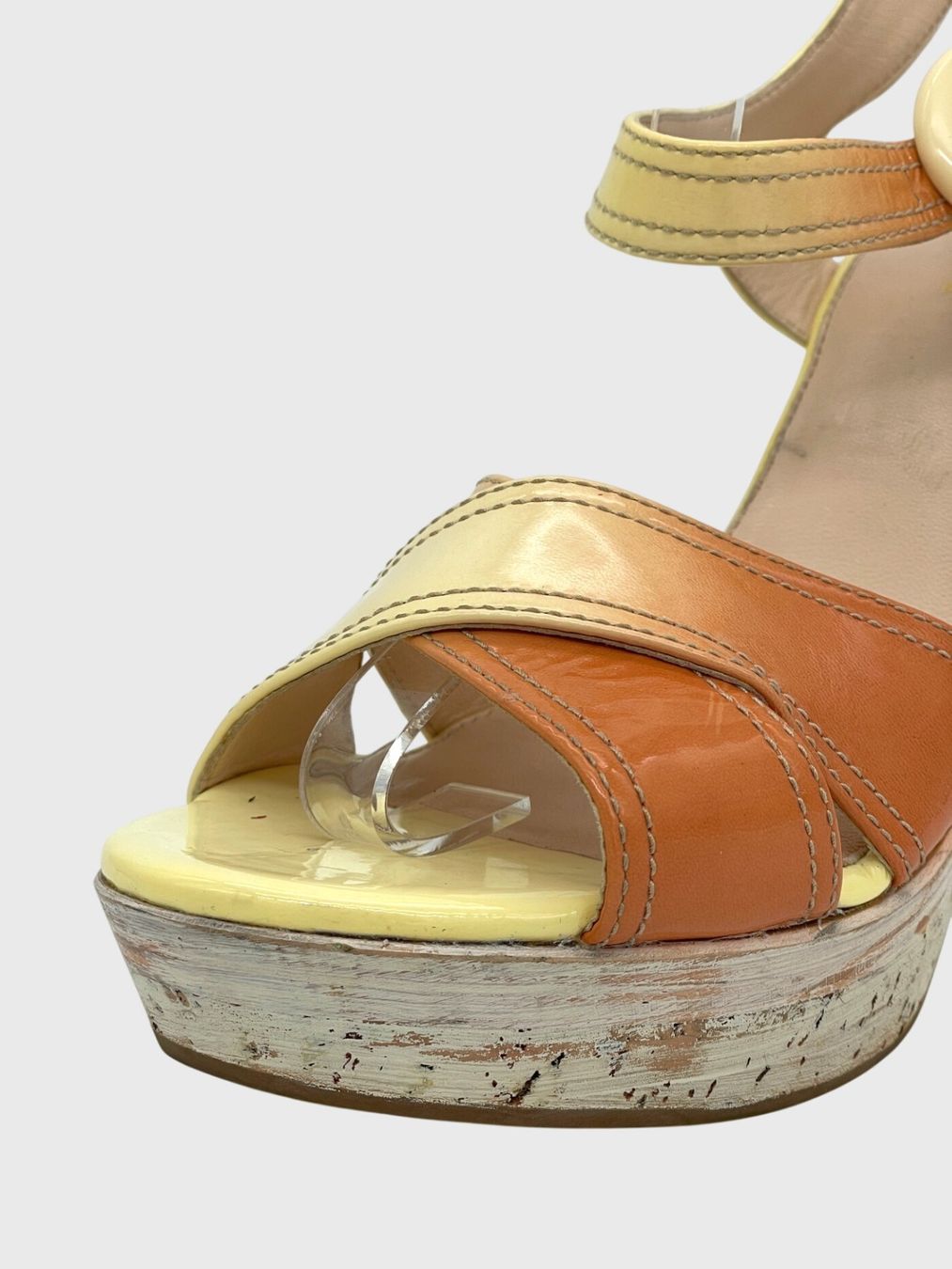 Prada Scarpe da donna: Prada Cork Platform Sandale mit Absatz EU 40 Mehrfarbig – Usato da Zürich venduto da shoe_shop 5
