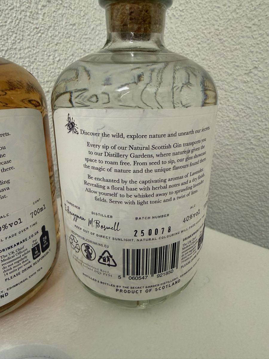 Bevande alcoliche: Secret Garden Gin  2 verschiedene Flaschen – Nuovo (secondo la descrizione) da Goldach venduto da Messerguru 3