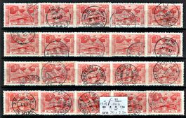 20 seltene CH Marken Mythen 1918 gestempelt 3Fr. ZNr. 142