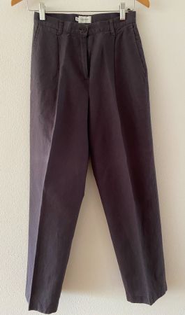 Schwarze Stoffhose Gr. 36 Elegant Bequem Vintage Look