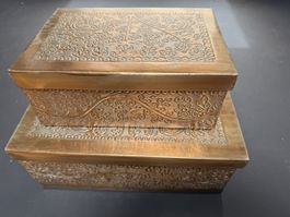 Lot de 2 boîtes décoratives dorées ✨ Idéal cadeau!
