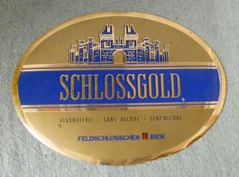 Feldschlösschchen Schlossgold Bier Blechschild