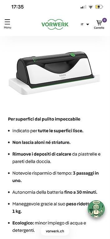 Vorwerk Autres articles pour la maison: Multi superficie vorwerk – D'occasion à Camorino par Lucia1811