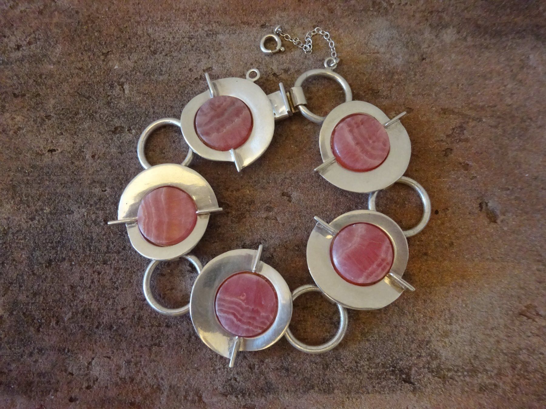 Bracciali & Braccialetti: Armband Rodochrosit pink / 925 Silber – Usato da Esslingen venduto da FetteSchnecke 1