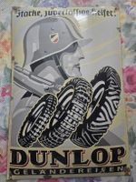 Dunlop Geländereifen-Emailreklame