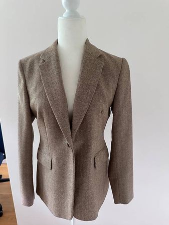 Maison Miaki Blazer Fischgrat Wolle Kaschmir Gr. 38