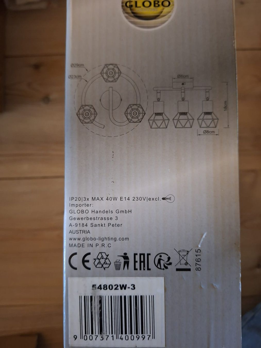 Globe Lampen: Schwarze Lampe Globo neu – Neu und originalverpackt aus Emmenmatt von BitHeater 2