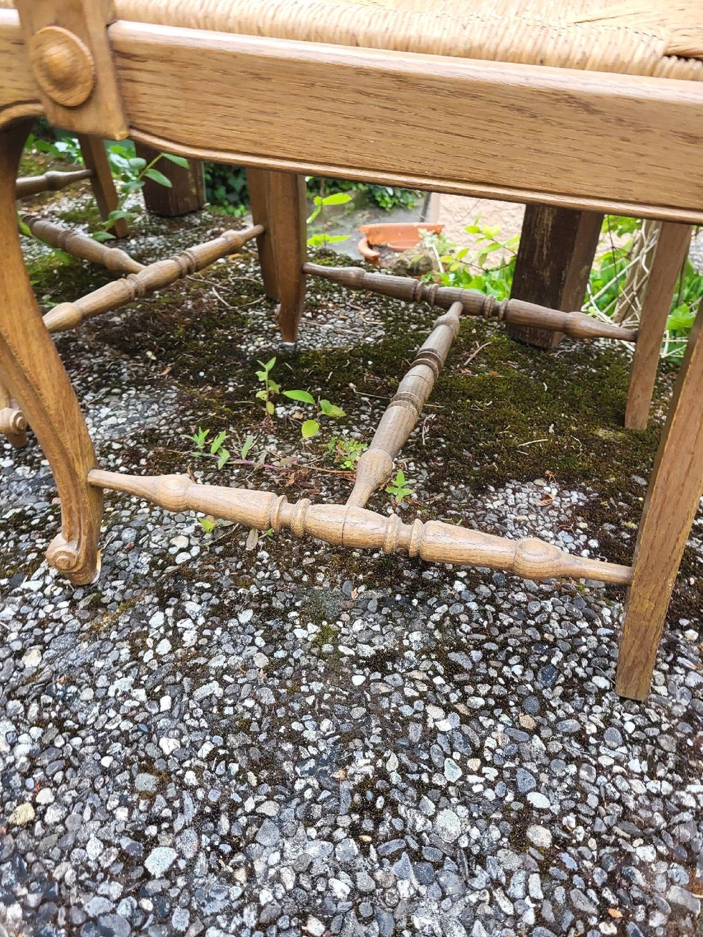 Stühle: 2 chaises en chêne blond paille chabby chic 70er. – Gebraucht aus Vevey von oldiz 6