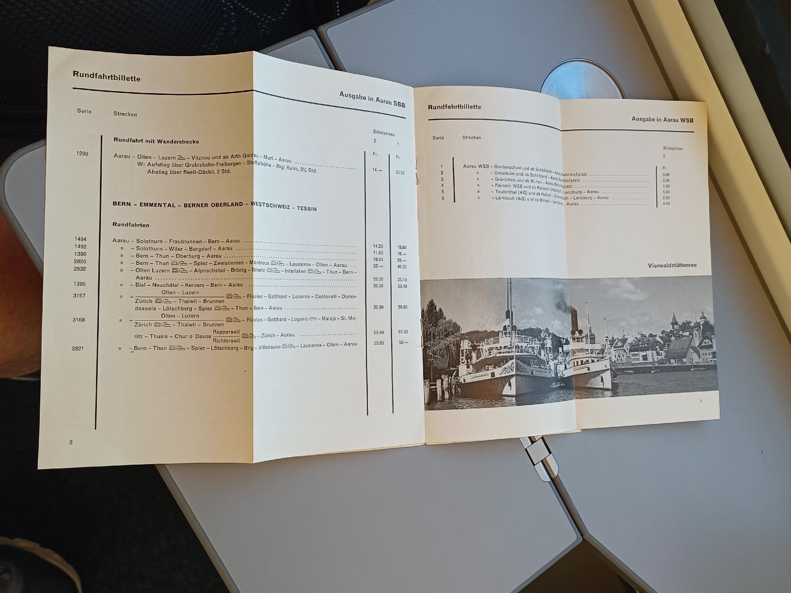 Dokumente: Alter Prospekt / Rundfahrtbillette SBB Ausgabe ca.1960 – Gebraucht aus Brugg AG von Ente015 4