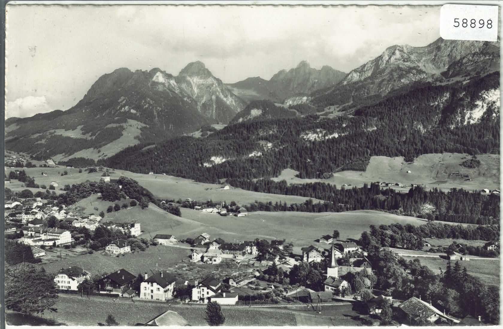 Cartoline postali: Chateau d'Oex - Vue generale – Usato da Ettingen venduto da Kartenplanet