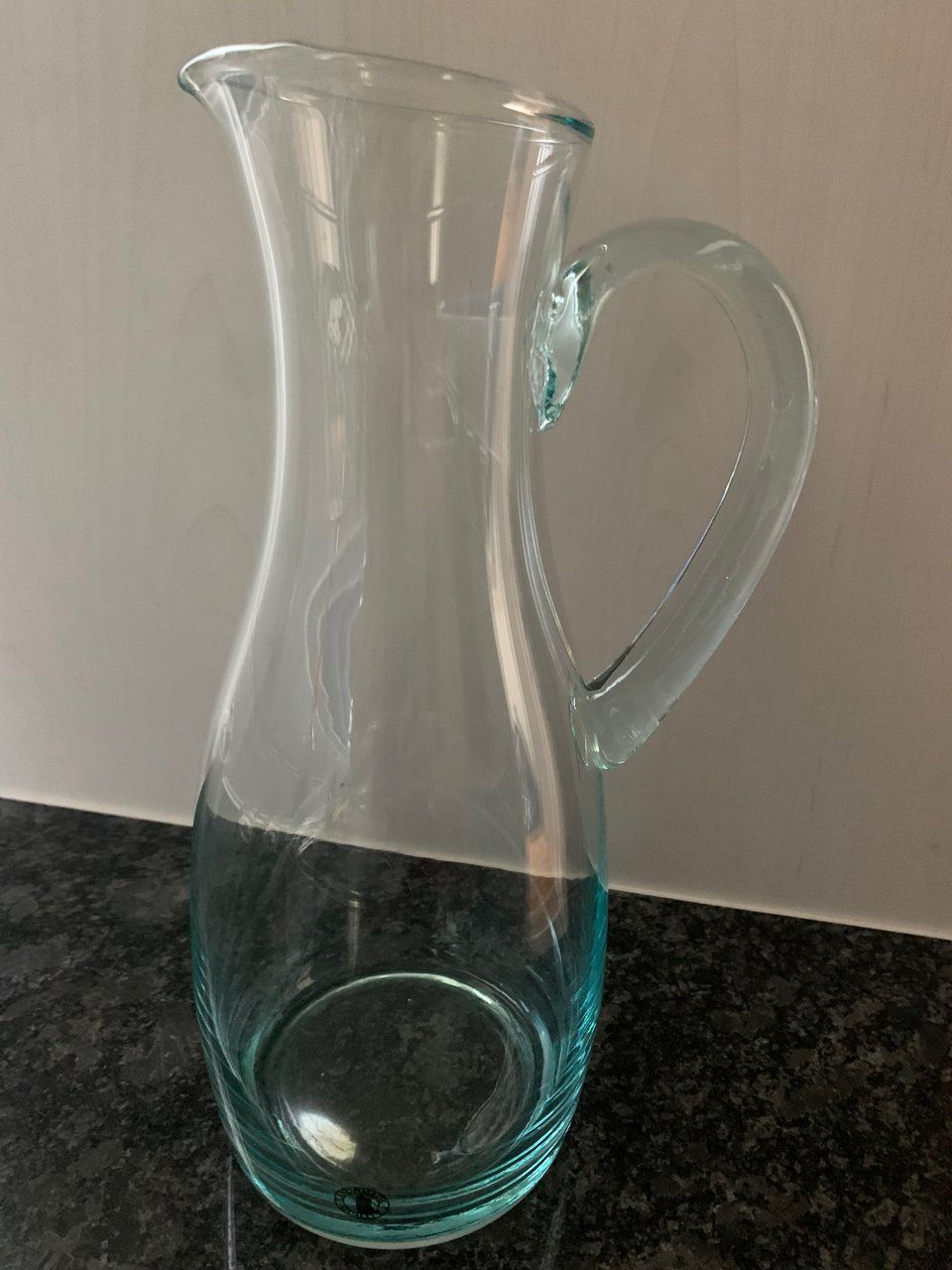 Karaffen: Glaskrug handmade – ca. 1.35 Liter – Gebraucht aus Bremgarten b. Bern von gutzi63