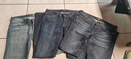 7 For All Mankind Jeans Damen Grösse 29 dunkelblau guter Zus