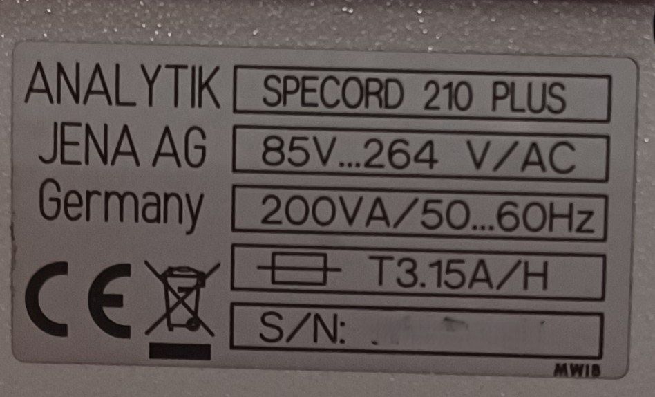 Tutte le macchine: Analytik Jena Specord 210 Plus Spectral photometer – Usato da Niederdorf venduto da LeptonAG_Labor 7