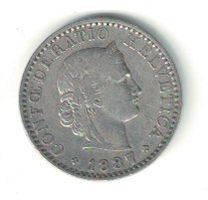 20 Rappen 1887 sehr Schön