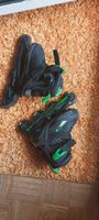 Pattini in linea regolabili nero verde taglia 29-33