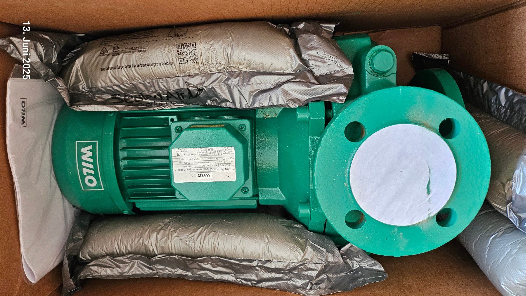 Wilo Riscaldamento: WILO Blockpumpe Typ BM40/210-1, 1/4-S/C – Nuovo e nell'imballaggio originale da Breitenbach venduto da Cycron_GmbH