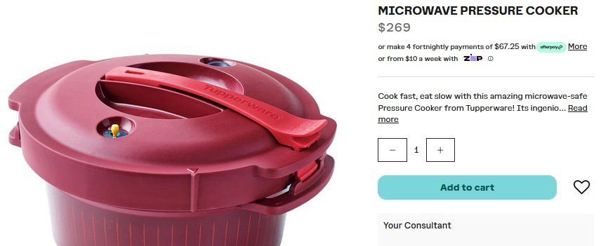 Tupperware Küchengeräte: Tupperware MicroQuick Pressure Cooker/ Schnellkochtopf 3L – Gebraucht aus Collonges von  7