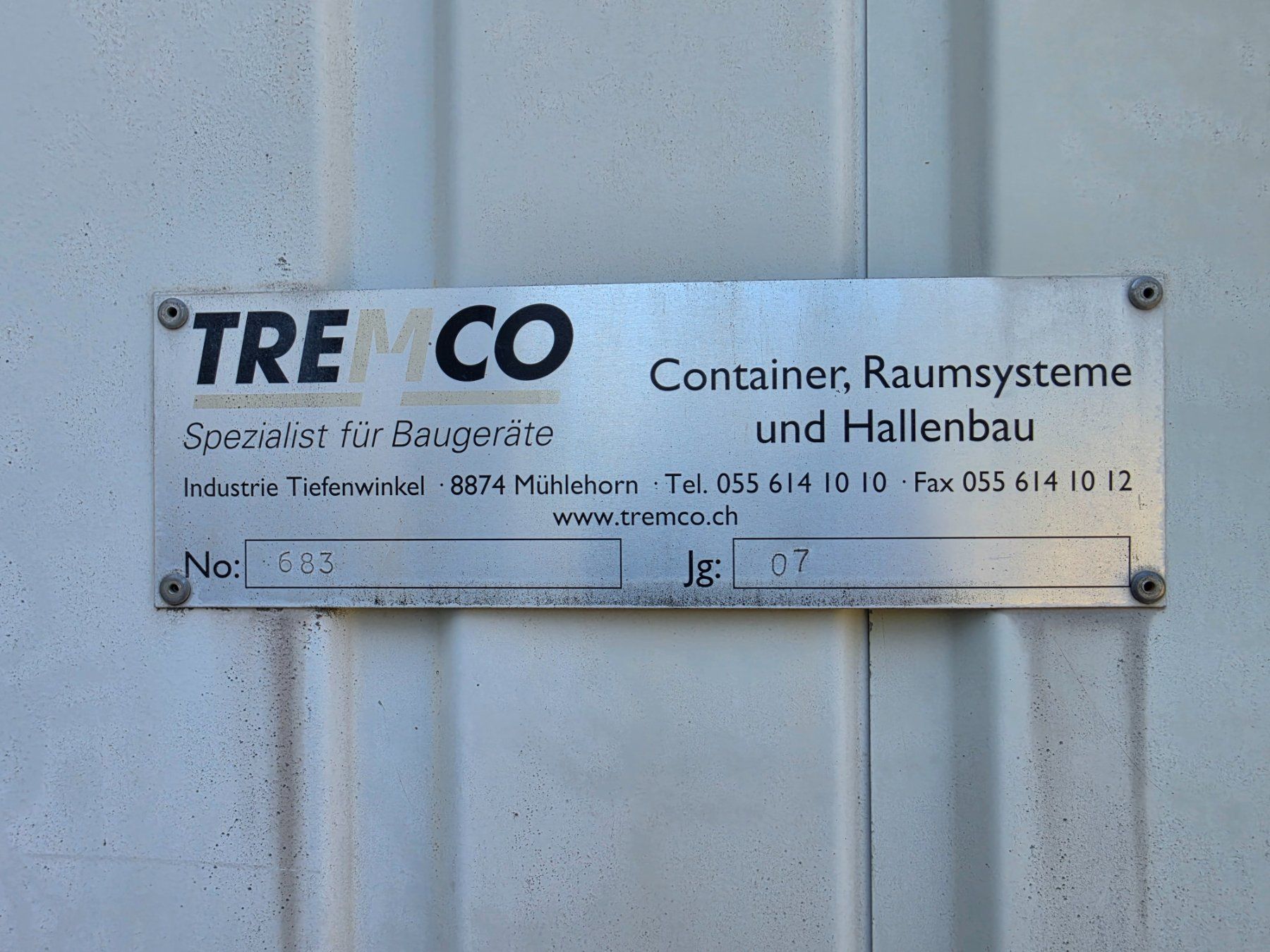 Contenitori edile: Tremco Container mit Elektroanschluss – Usato da Walenstadt venduto da Marco_8880 2