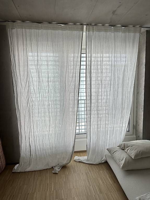 Ikea Rideaux: Vorhänge 100% Leinen, weiss – D'occasion à Zürich par mai_q5wb
