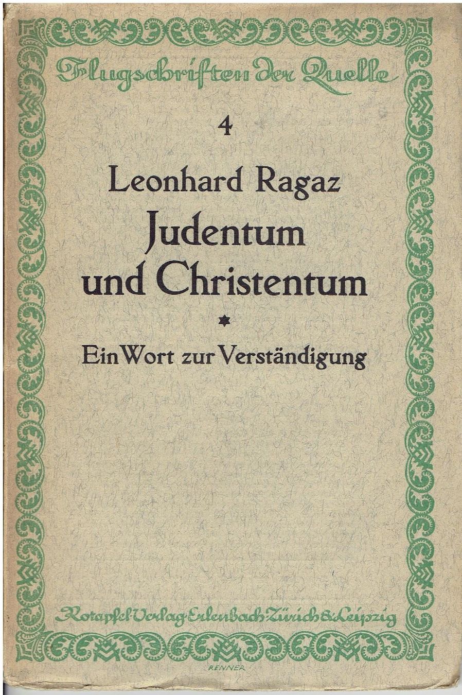 Bücher: Leonhard Ragaz 1922 – Gebraucht aus Flims - Dorf von Stagediver