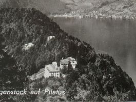 Blick vom Bürgenstock auf Pilatus , Hotel  1958