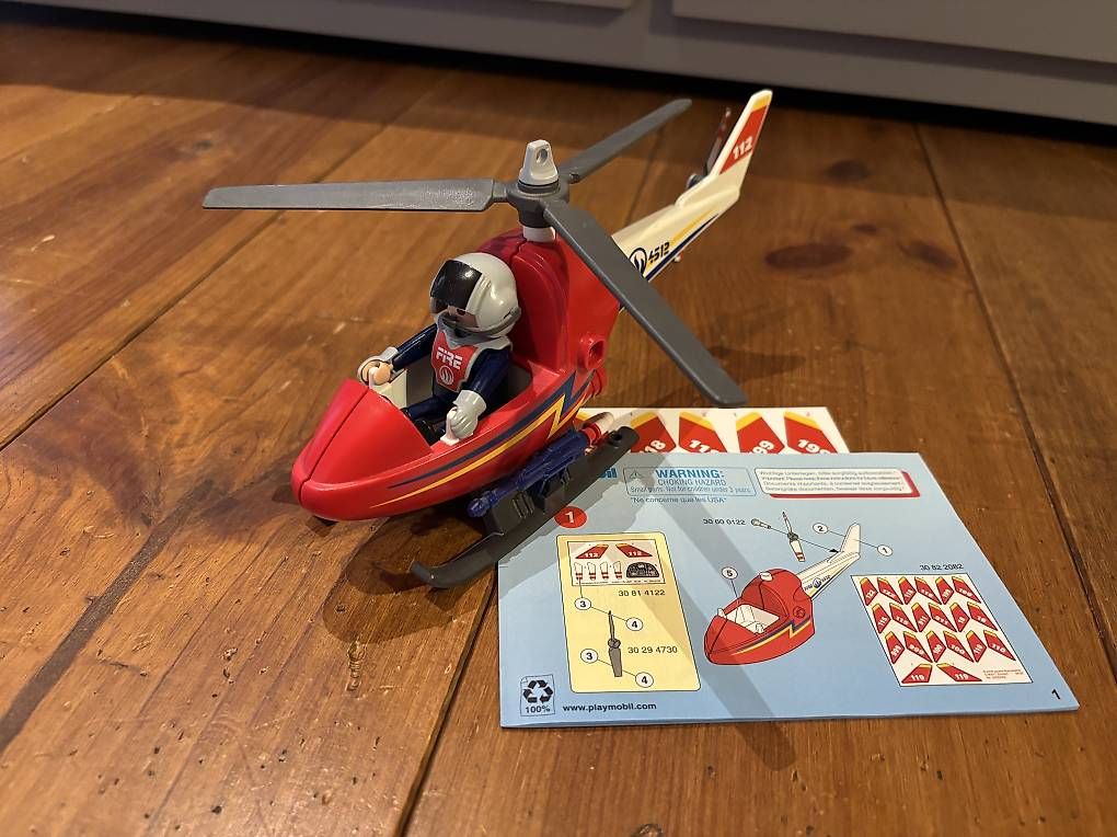 Giocattoli: Playmobil - Hélicoptère de pompiers – Usato da Les Pontins venduto da galaud