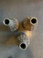 Lot 3 vases décoratifs en jonc de mer tressé – Bohème