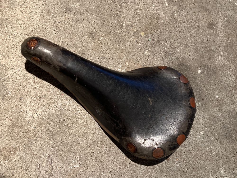 Selle Vélo Brooks Pro Select – NOS 1979 – Cuir Noir – Angleterre – Neuf Stock