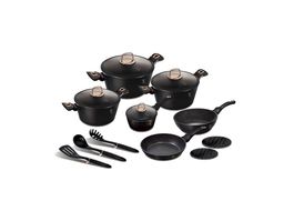 Berlinger Haus 15-teiliges Kochgeschirr-Set Black Rose