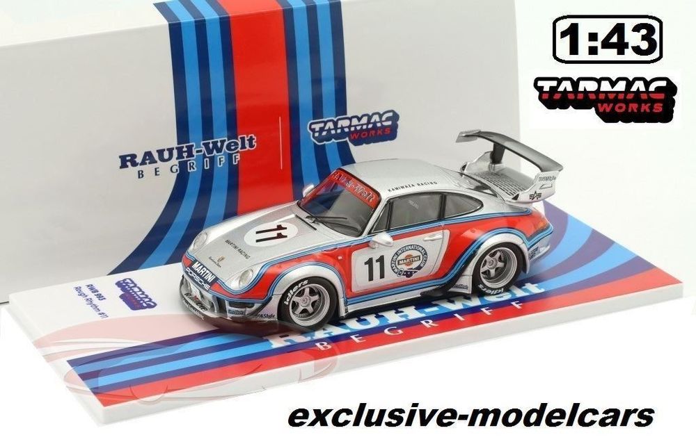 Modellino 1/43 Ignition Porsche 993 RWB Martini Argento/Rosso IG2169 - Foto 3