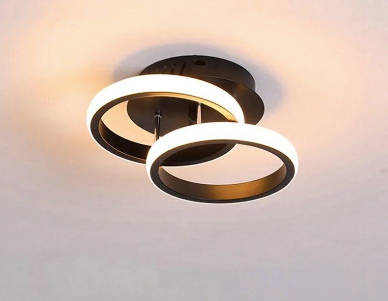 Lampadari & plafoniere: Zwei Ringe Moderne Deckenlampe Acryl Schwarz – Nuovo e nell'imballaggio originale da Châtelaine venduto da topshop.switzerland 8