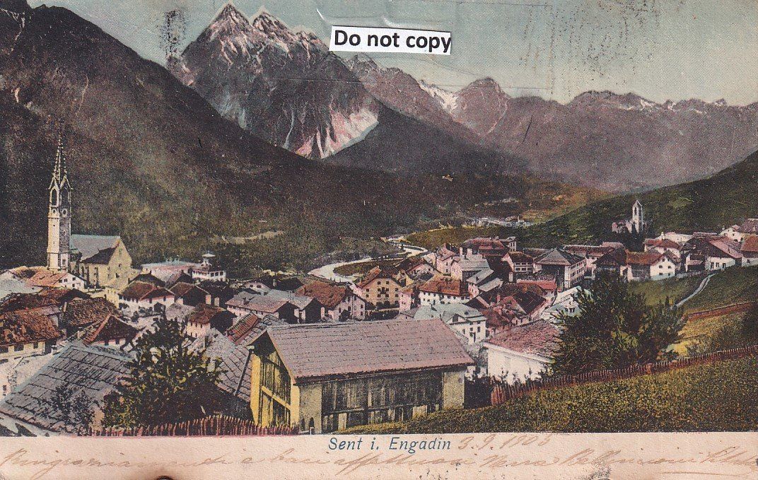 Ansichtskarten: Sent   GR   im Engadin              um 1905 – Gebraucht aus Brig von Valcards54