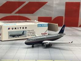 Herpa United Airbus A319, scale 1:500, Neuwertig!