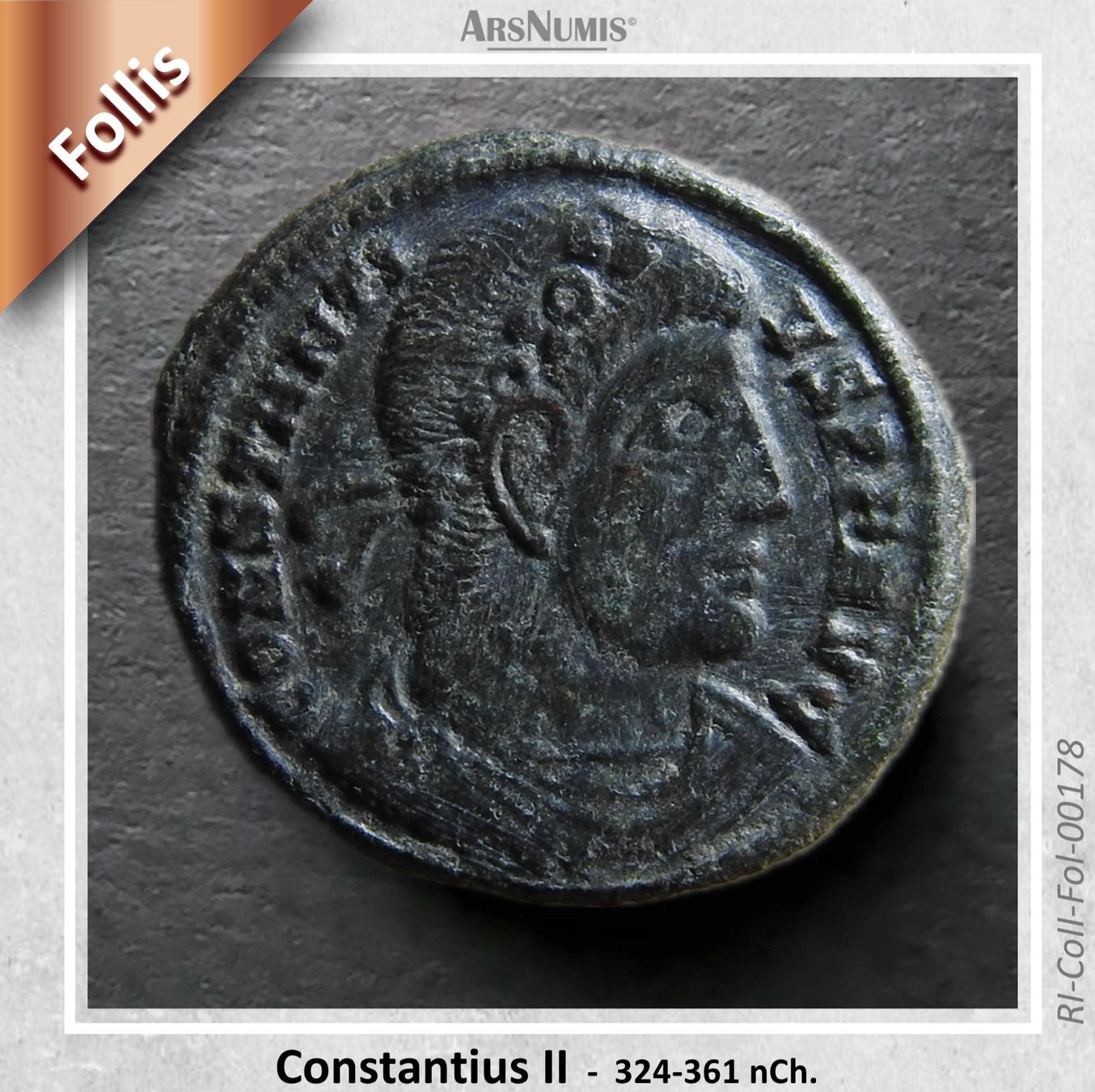 Tutti le monete: Antike römische Münze / Constantius II / 324-361 nCh. – Usato da Oberwil b. Zug venduto da ArsNumis