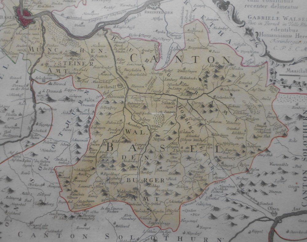 Cartine & Atlanti: Basel. Kupferstichkarte von 1767. – Usato da Basel venduto da Domba 3