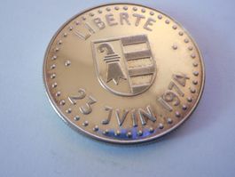 1974 Medaille Silber Kanton Jura 23.06.1974 Selten