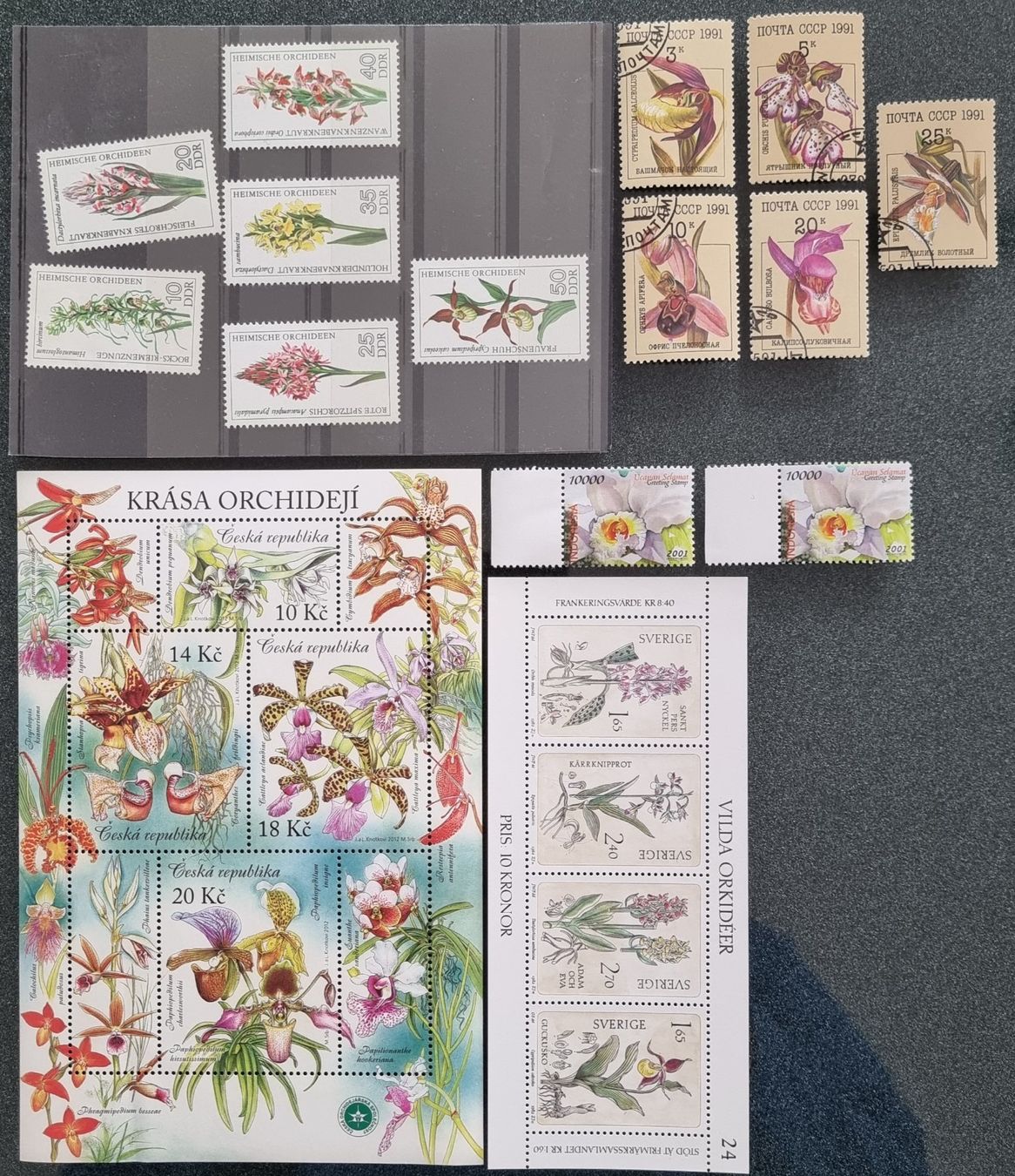 Tutti i francobolli: Diverse Briefmarken mit Orchideen-Motiven – Nuovo (secondo la descrizione) da Lostorf venduto da Dalbi