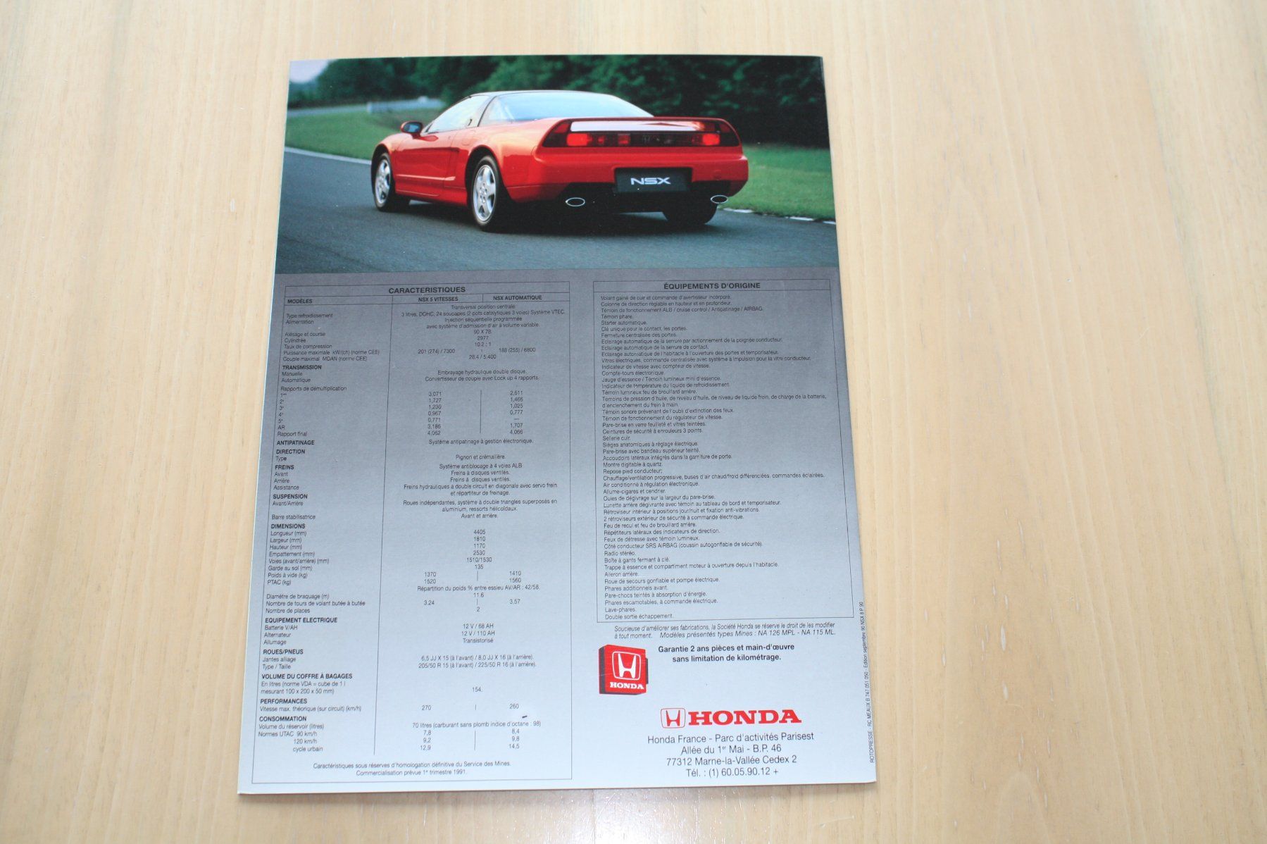 Honda Documenti: Honda NXS Prospekt 9/1990 FR – Usato da Wikon venduto da erwin400 3