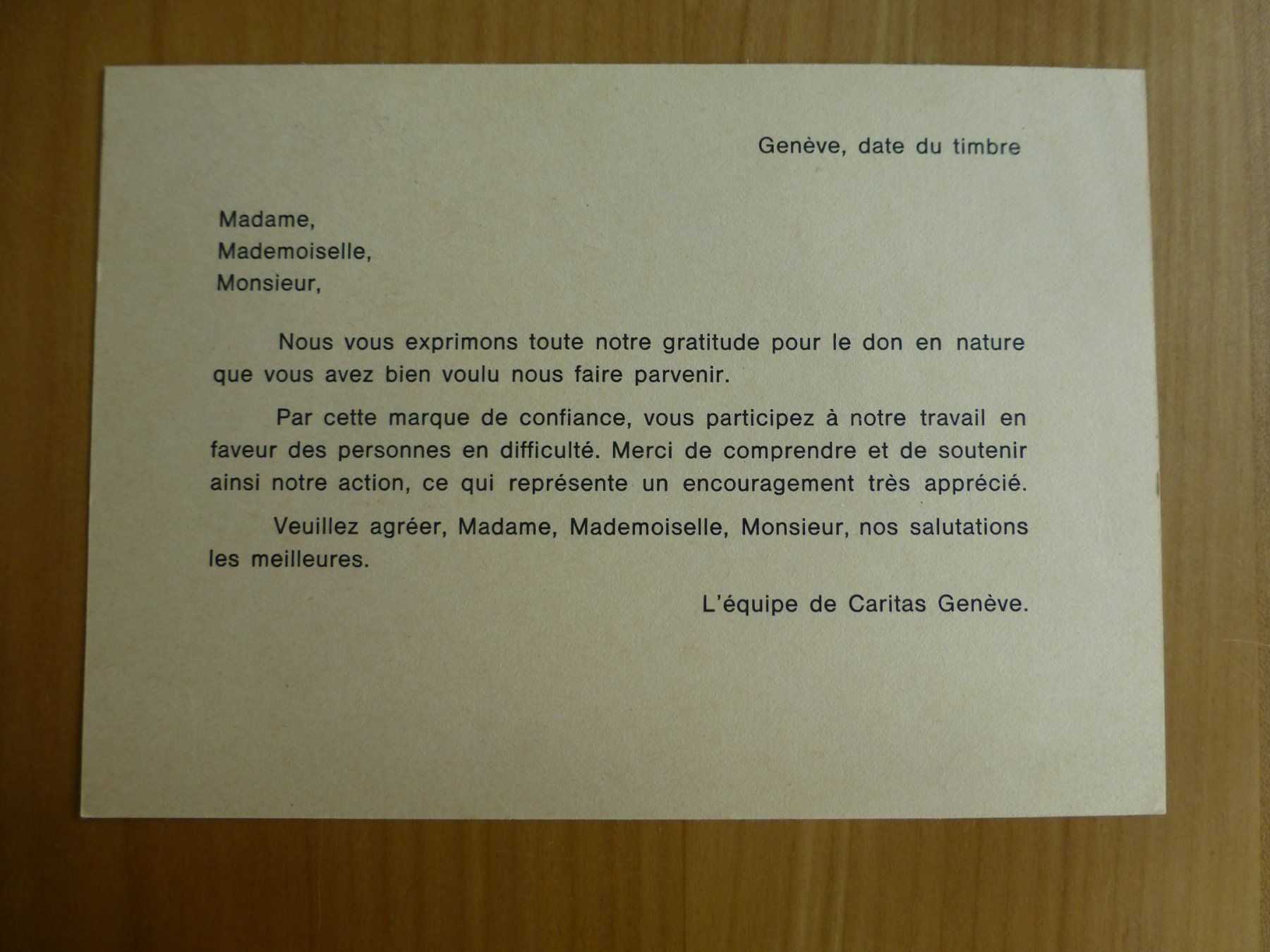 Poster & Bilder: Genf, Geneve Caritas 1982 – Gebraucht aus Bettlach von 1saurer 1