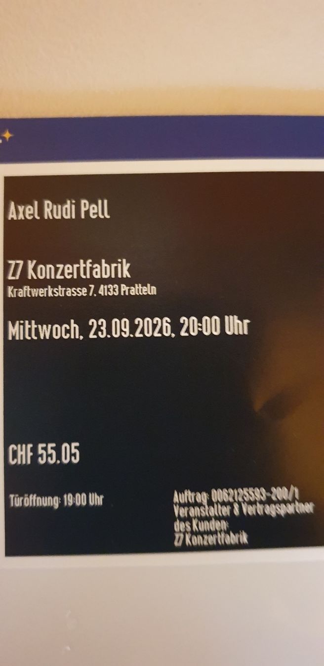 Biglietti: 2 Tickets  /  AXEL RUDI PELL – Nuovo e nell'imballaggio originale da Seftigen venduto da Pantera_nera62 2