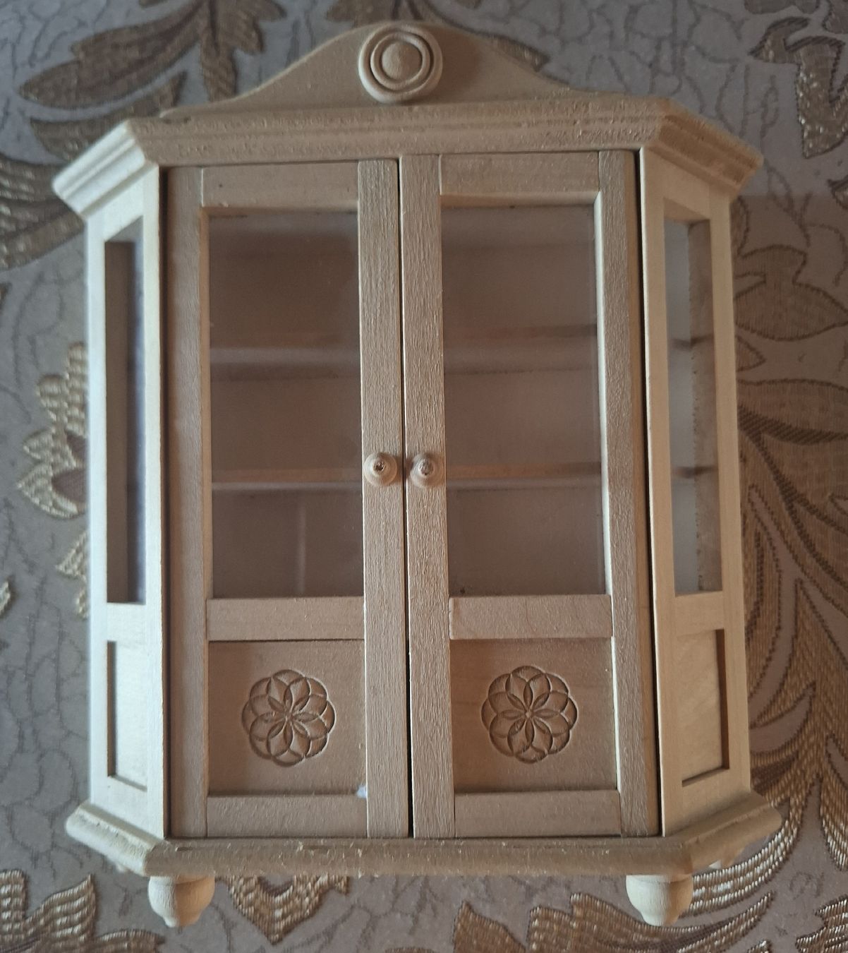 Puppenhäuser & -möbel: Puppenstube-Vitrine, Holz, unbemalt – Gebraucht aus Bolken von nova88
