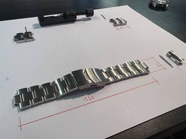 Uhrenarmband Edelstahl Stahlband 20mm 