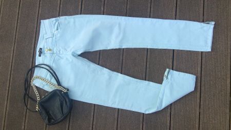 Pantalon bleu clair HYDEE Chicorée, taille 40 (98cm)