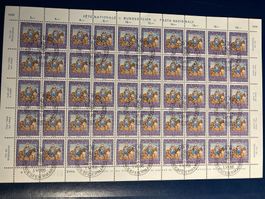 Schweiz 1966 Bogen Pro Patria 30+10R 1.Tag Bern Zillis Ret.