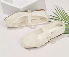 Ballerinas Fashion weiss Spitze