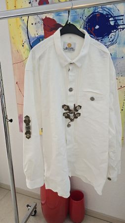 Herren Hemd Aumühle weiss Grösse 45 Oktoberfest
