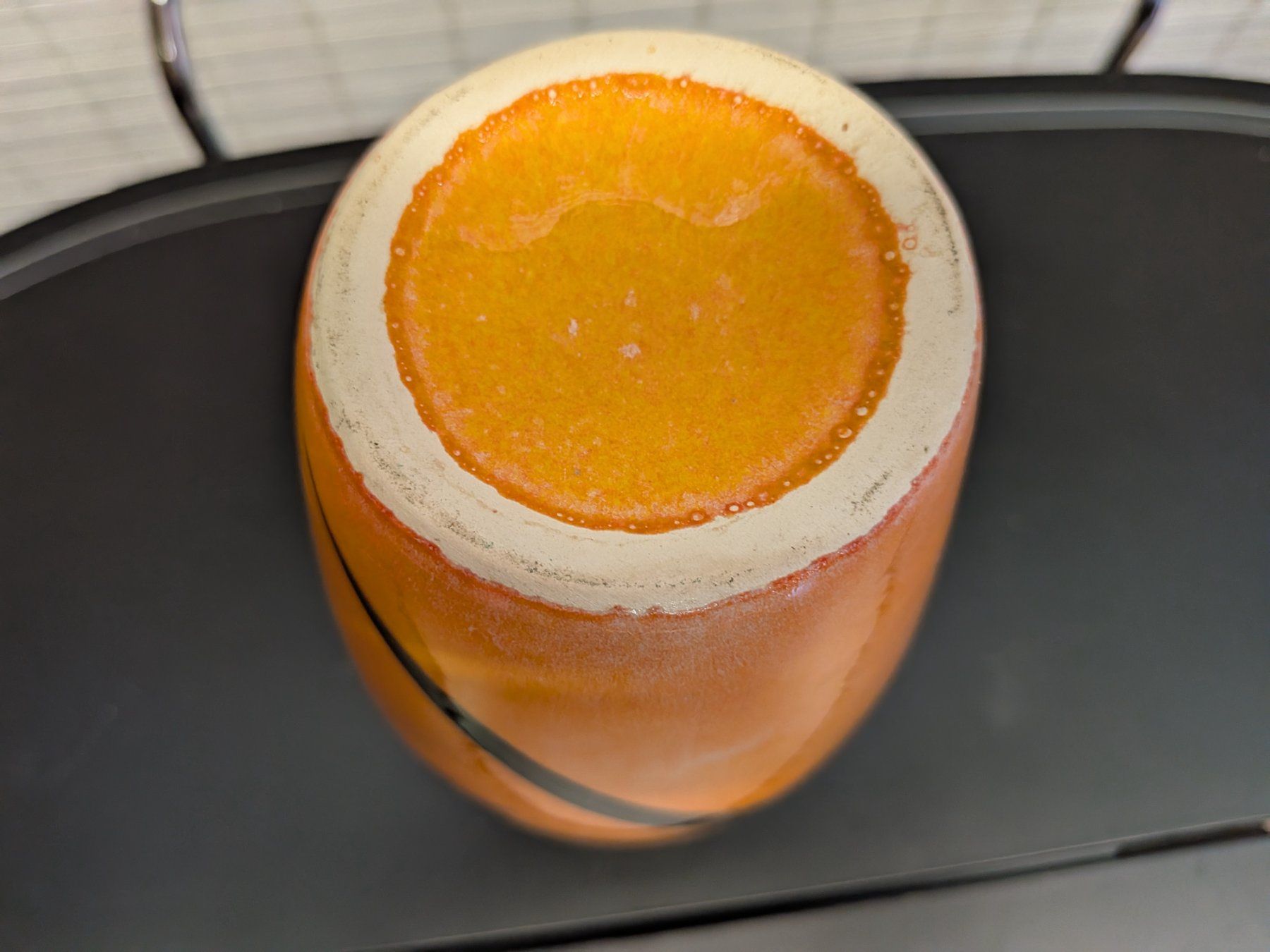 Vasen & Gefässe: Orange Mid Century Keramik Vase – Gebraucht aus Emmen von Brockofsky 2
