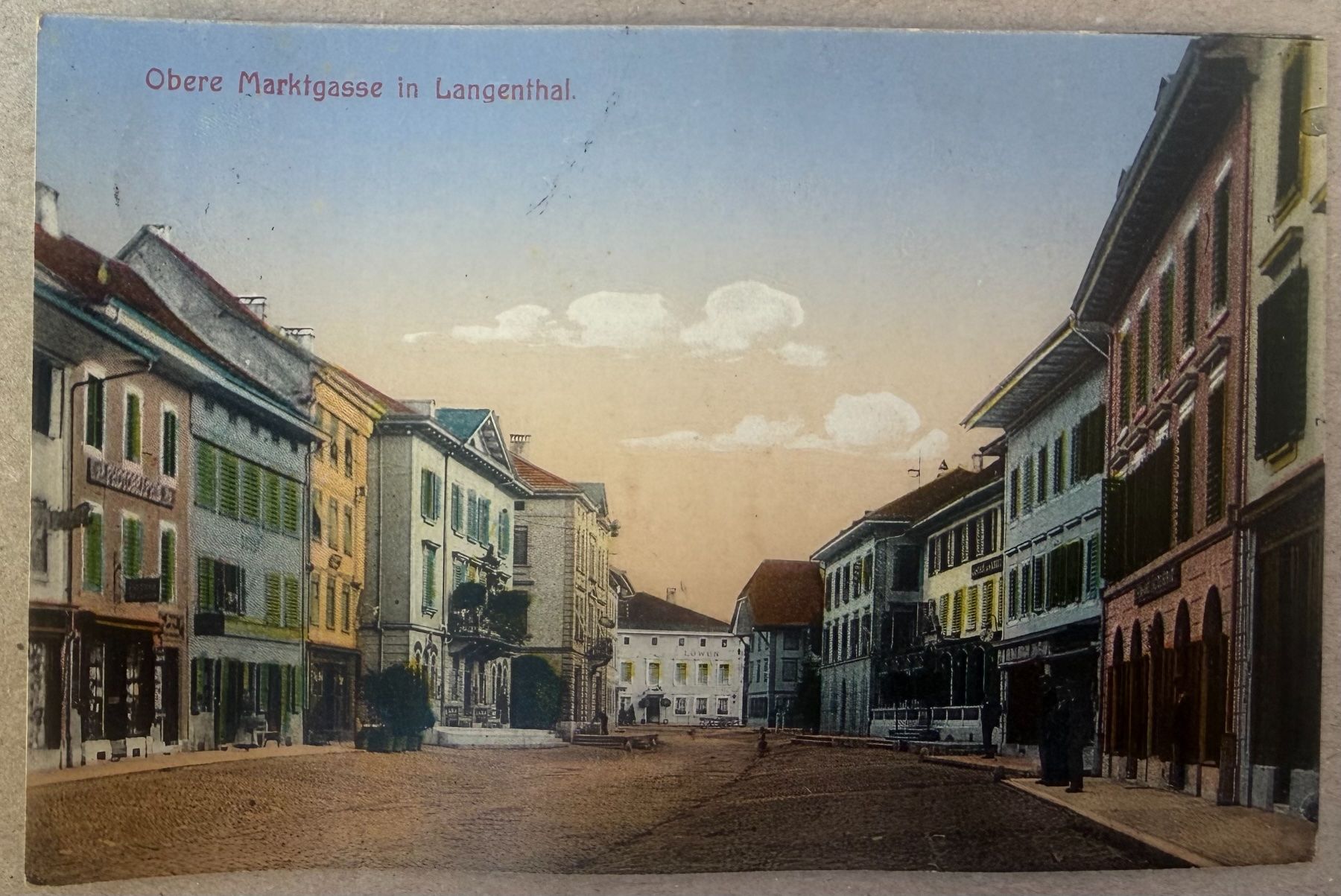 Cartoline postali: LANGENTHAL - Obere Marktgasse - Ansichtskarte – Usato da Tegerfelden venduto da siebenmacky