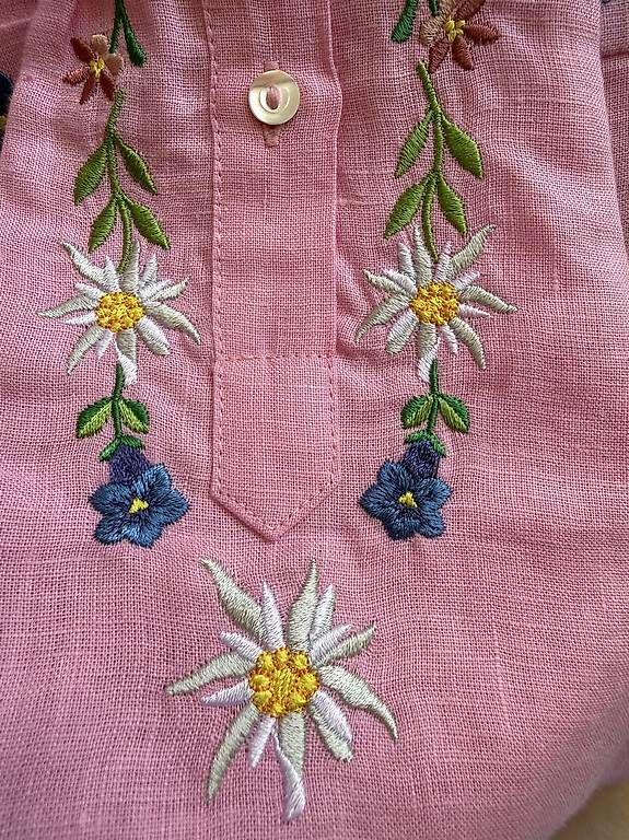 Blusen: Damen Leinenhemd Edelweiss Rosa – Gebraucht aus Thalwil von han_2b8c 5